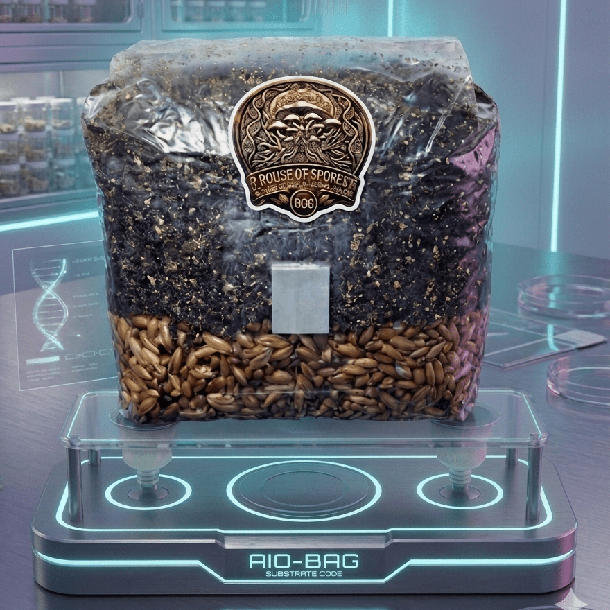 The HOS 6lb All - In - One Mushroom Grow Bag - House of Spores